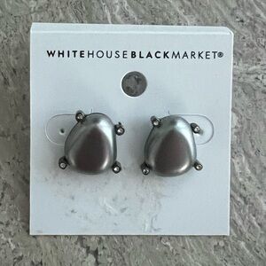 White House black market WHBM earringsgs silver stud gunmetal Chicos